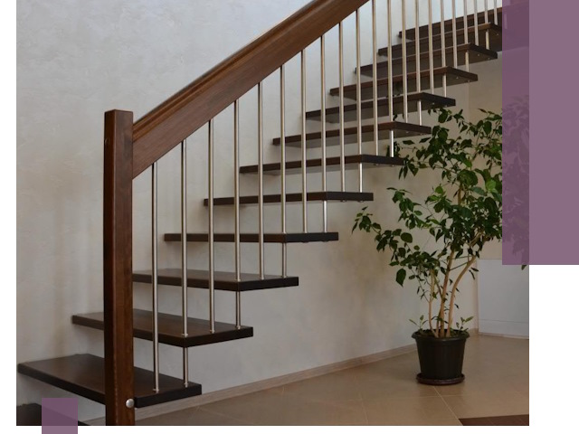 Лестницы на больцах под ключ в Камне-на-Оби – изготовление и монтаж