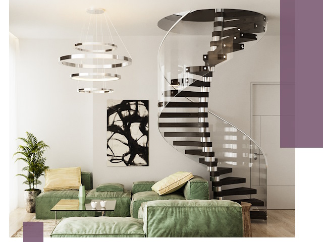 Лестницы для двухуровневой квартиры в Камне-на-Оби — изготовление и монтаж