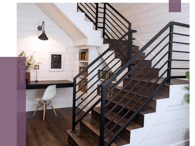 Перила для лестницы в доме в Камне-на-Оби от 7359 руб. — ПРОЛЁТ-Кно