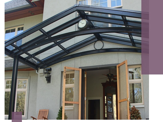 Изготовление и монтаж навесов и козырьков в Камне-на-Оби