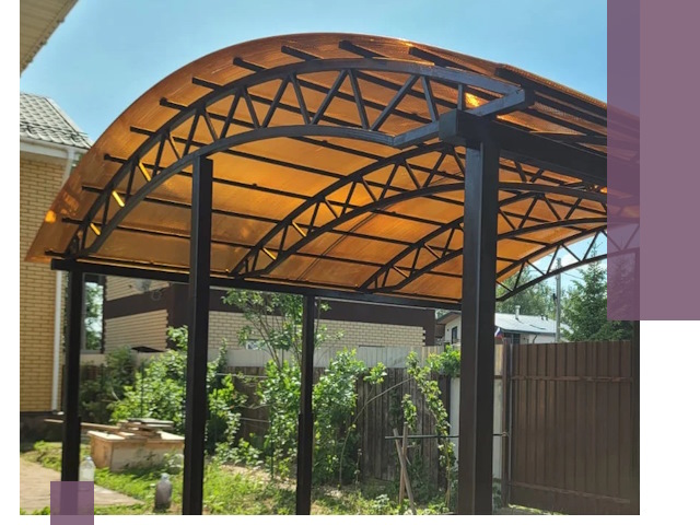 Изготовление навесов под ключ в Камне-на-Оби из качественных материалов