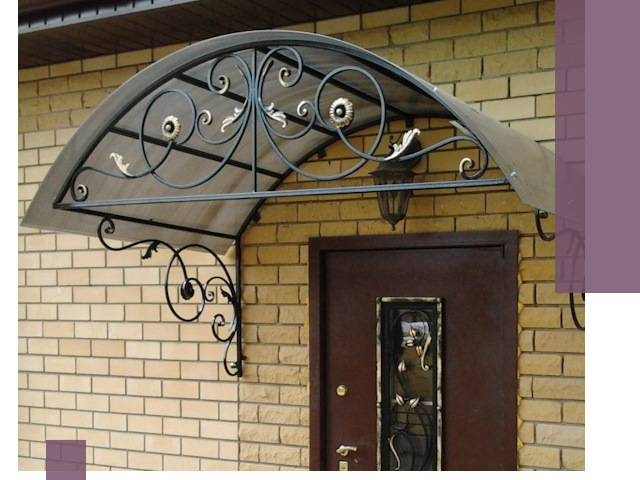 Изготовление козырьков из металла под ключ в Камне-на-Оби