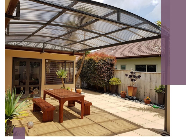 Навесы во двор под ключ в Камне-на-Оби — изготовление и монтаж