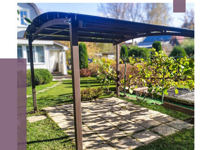 Навесы для дачи в Камне-на-Оби от 12637 руб. под ключ — ПРОЛЁТ-Кно