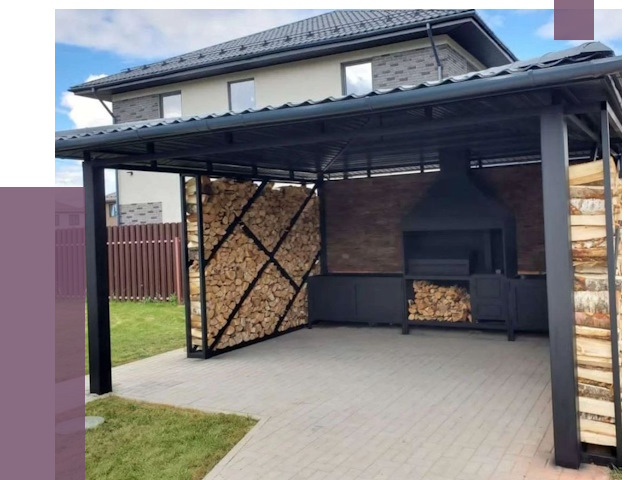 Навесы для барбекю в Камне-на-Оби от 12637 руб. под ключ | ПРОЛЁТ-Кно