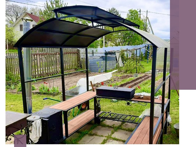 Навесы для барбекю в Камне-на-Оби: изготовление, монтаж и демонтаж