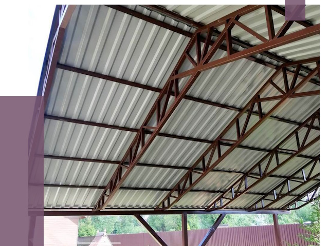 Навесы из профнастила в Камне-на-Оби от 7308 руб. | ПРОЛЁТ-Кно