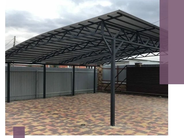 Металлические навесы под ключ в Камне-на-Оби — изготовление и монтаж