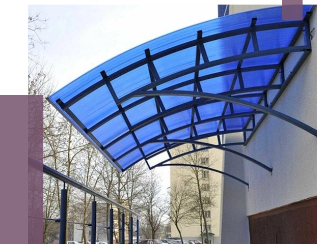 Козырьки из поликарбоната в Камне-на-Оби от 4263 руб. под ключ | ПРОЛЁТ-Кно