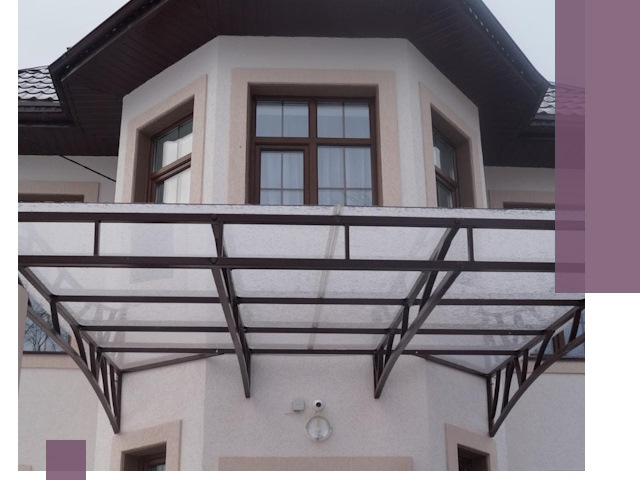 Козырьки из поликарбоната под ключ в Камне-на-Оби