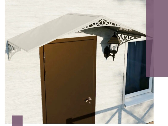 Металлические козырьки на входы и террасы в Камне-на-Оби