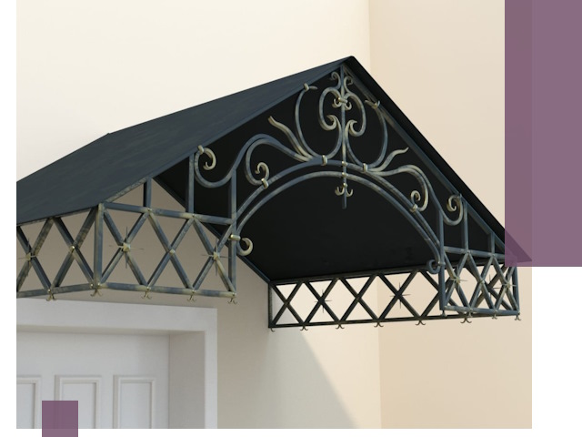 Двускатные металлические козырьки под ключ в Камне-на-Оби