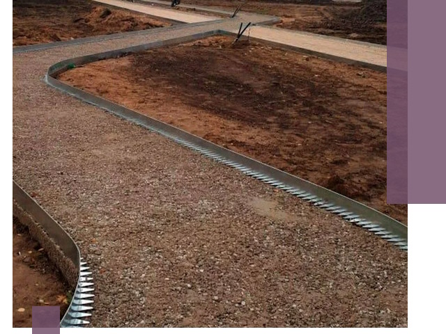 Металлические бордюры под ключ в Камне-на-Оби — изготовление и монтаж