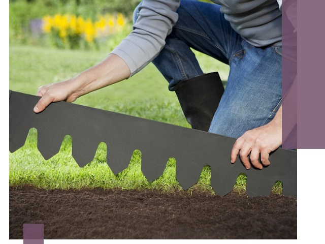 Металлические бордюры для газона в Камне-на-Оби — изготовление и монтаж